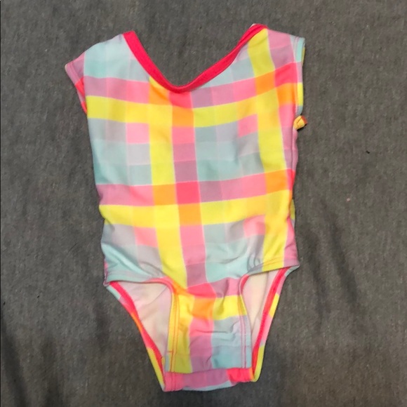 3/ $10 Pink Yellow Swimsuit 9month NWOT - Picture 1 of 4